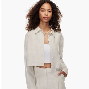 Wilfred proposal linen shirt (natural ecru;small)